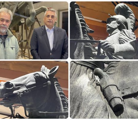 Ολοκληρώθηκε με επιτυχία η πρώτη φάση αποκατάστασης του έφιππου ανδριάντα του Θεόδωρου Κολοκοτρώνη (vd)