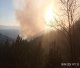 Πυρκαγιά ανάμεσα σε Άγιο Πέτρο και Καρυές (εικόνες)