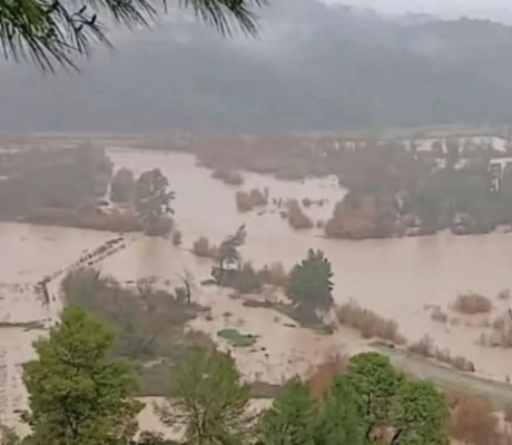 Υπερχείλισε ο Αλφειός στην Ηλεία