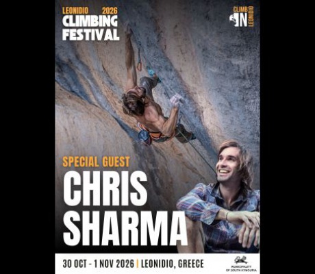 Φεστιβάλ Αναρρίχησης Λεωνιδίου 2026 με τον κορυφαίο Chris Sharma!