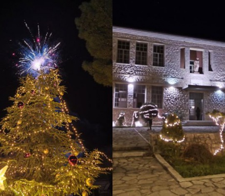 Φωταγωγήθηκε το Χριστουγεννιάτικο Δένδρο στο Ελληνικό Γορτυνίας (εικόνες)