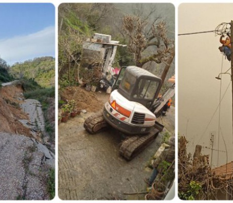 Όλο και χειρότερη η κατάσταση με την καθίζηση στην είσοδο της Χώρας Γορτυνίας - Η ΔΕΗ αναγκάστηκε να απομακρύνει κολώνα που ήταν στον "αέρα"!