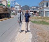 ﻿Έτοιμα τα πεζοδρόμια από το ΚΤΕΛ ως τον "Βασιλόπουλο" | Τζιούμης: « Κάνουμε καλύτερο τον τόπο μας» (vd)