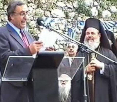 Η υποδοχή του Χριστόδουλου το 1999 στη Δημητσάνα (vd)