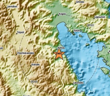 Σεισμός 4.6 Ρίχτερ τη νύχτα με επίκεντρο το Άστρος - Αισθητός μέχρι την Αττική και τον Πειραιά!