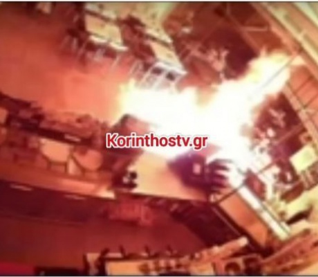 Νεμέα | Βίντεο ντοκουμέντο από τη στιγμή που οι κουκουλοφόροι βάζουν φωτιά στην καφετέρια
