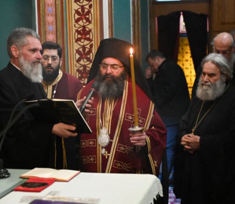 Προηγιασμένη Αρχιερατική Θεία Λειτουργία για τα ονομαστήρια του Θεοφιλεστάτου Επισκόπου Τεγέας κ. Θεοκλήτου (εικόνες)