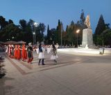 Ο Χορευτικός Όμιλος Τρίπολης στην εκδήλωση για τα αποκαλυπτήρια του συντηρημένου ανδριάντα του Θεόδωρου Κολοκοτρώνη