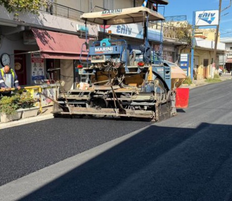 Ασφαλτοστρώνεται η Ε.O. Τρίπολης-Σπάρτης, στην Κερασίτσα (vd)